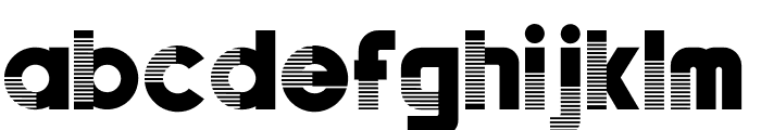 Forward Crossover Shade Stripe Font LOWERCASE