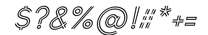 Fosfor Line Italic Font OTHER CHARS