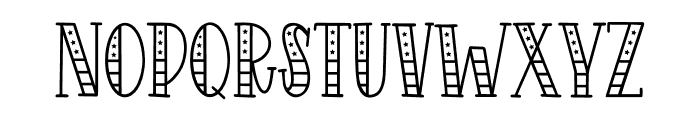 Fourth July Outline Font LOWERCASE