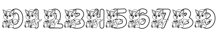 Fox And Gift Coloring Font OTHER CHARS