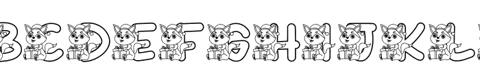 Fox And Gift Coloring Font UPPERCASE