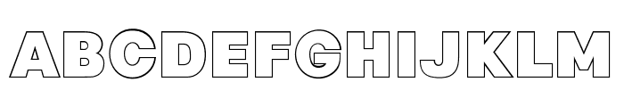 Fox Blimpo Outline Font UPPERCASE