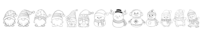Fox Christmas Doodle Font LOWERCASE