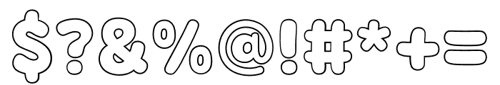 Fox Chubby Outline Font OTHER CHARS
