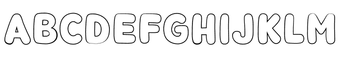Fox Chubby Outline Font UPPERCASE