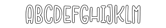 Fox Cycling Outine Font UPPERCASE