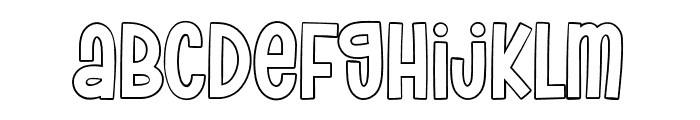 Fox Daniel Outline Font LOWERCASE