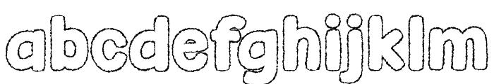 Fox Diego Distort Outline Font LOWERCASE