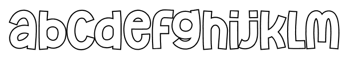 Fox Dolphin Outline Font LOWERCASE