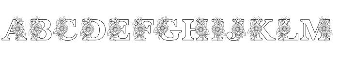 Fox Flower Monogram Font UPPERCASE