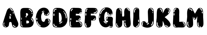 Fox Gumble Bubble  Font UPPERCASE
