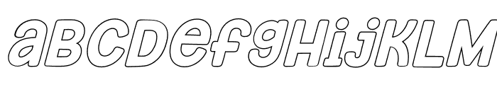 Fox Monster Outline Italic Font LOWERCASE