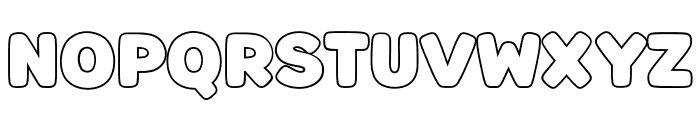 Fox Nibbly Outline Font UPPERCASE
