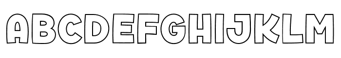Fox Puddin Outline Font UPPERCASE