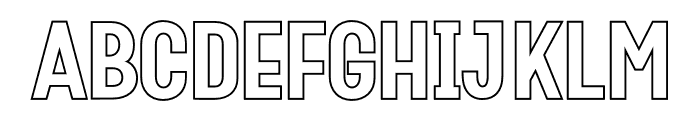 Fox Rivea Outline Font UPPERCASE