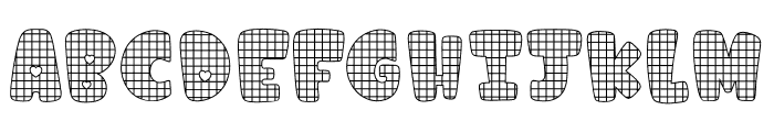 Fox Sewing Checkered Font UPPERCASE