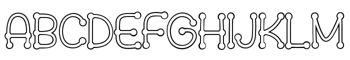 Fox Silver Outline Font UPPERCASE