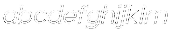 Fragrance Sans Italic Outline Font LOWERCASE