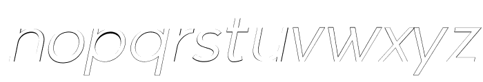 Fragrance Sans Italic Outline Font LOWERCASE