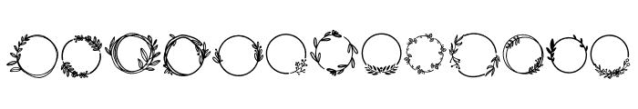 Frames flowers Font LOWERCASE