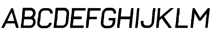 Frank Regular Oblique Rough Font LOWERCASE