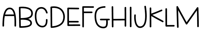 Frankly Thoughts Font UPPERCASE