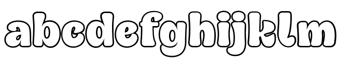 Freaky Outline Font LOWERCASE