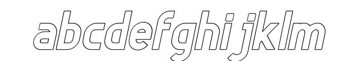 Freedom-outlineitalic Font LOWERCASE