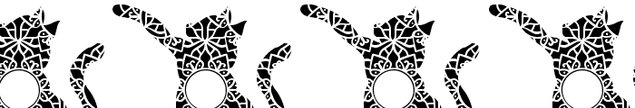 Freezy Cat Mandala Monogram Font OTHER CHARS