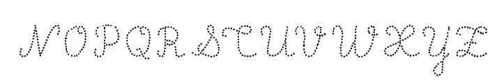 French_Cursive_Dotted Font UPPERCASE