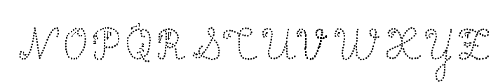 French_Cursive_DottedArrows Font UPPERCASE