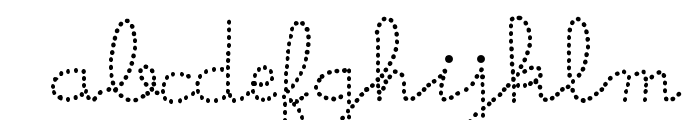 French_Cursive_Dotted Font LOWERCASE
