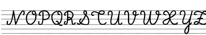 French_Cursive_Lined Font UPPERCASE