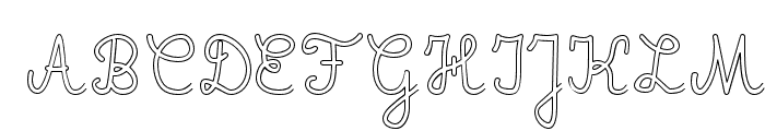 French_Cursive_Outlined Font UPPERCASE