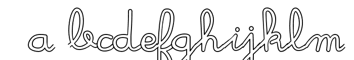 French_Cursive_Outlined Font LOWERCASE