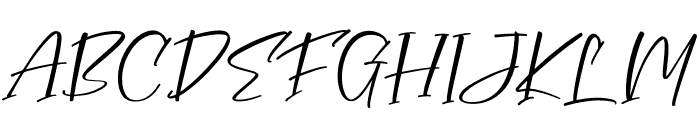 Frenchy Glover Italic Font UPPERCASE