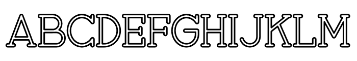 Freshmen Outline Font UPPERCASE