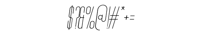 Freya-ExtraLightItalic Font OTHER CHARS