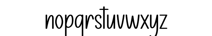 Friendly Cursiuty Font LOWERCASE