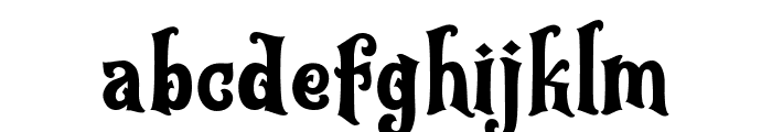 Frighted-Regular Font LOWERCASE