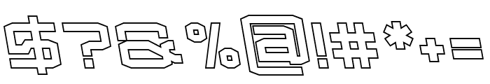 Froxa Bold Outline Reslant Font OTHER CHARS