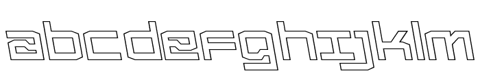 Froxa Bold Outline Reslant Font LOWERCASE