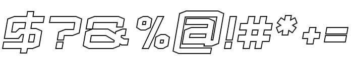 Froxa Bold Outline Slant Font OTHER CHARS