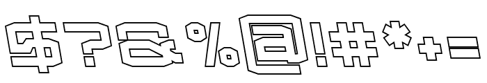 Froxa Extrabold Outline Reslant Font OTHER CHARS