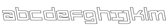 Froxa Extrabold Outline Reslant Font LOWERCASE