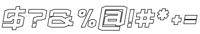 Froxa Extrabold Outline Slant Font OTHER CHARS