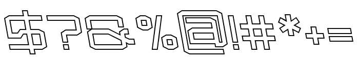 Froxa Regular Outline Reslant Font OTHER CHARS