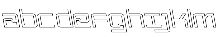 Froxa Regular Outline Reslant Font LOWERCASE