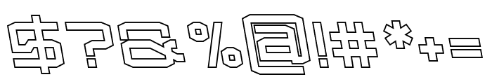 Froxa Semibold Outline Reslant Font OTHER CHARS