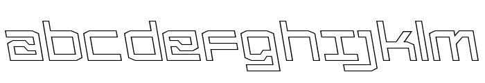 Froxa Semibold Outline Reslant Font LOWERCASE